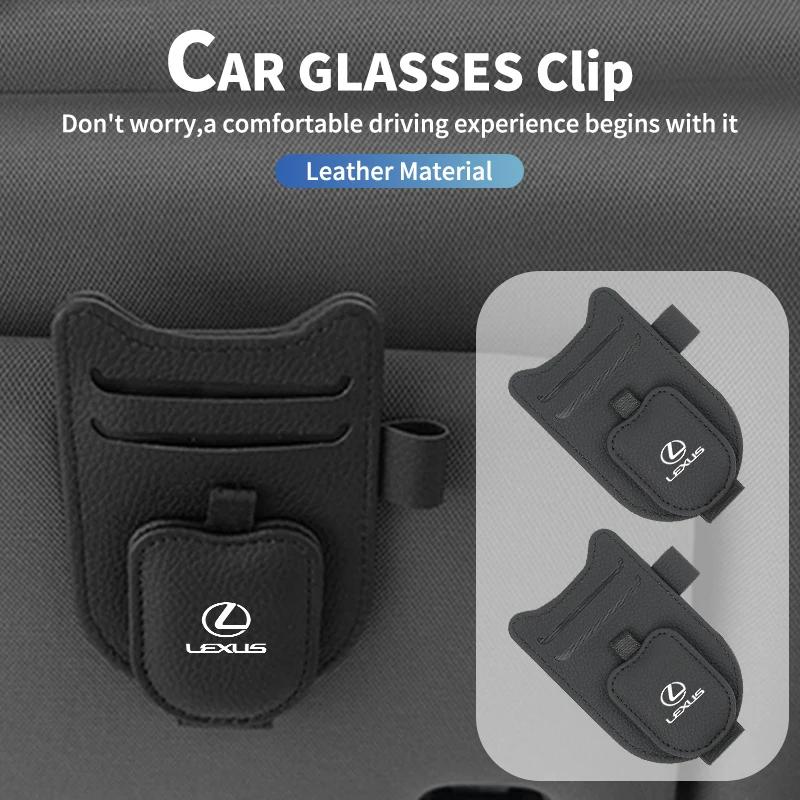 Car Sun Visor Organizer Sunglass Holder Glasses Clip Accessories For Lexus UX250h RX450h CT200h RX400h NX300h RX350 RX300 GX470