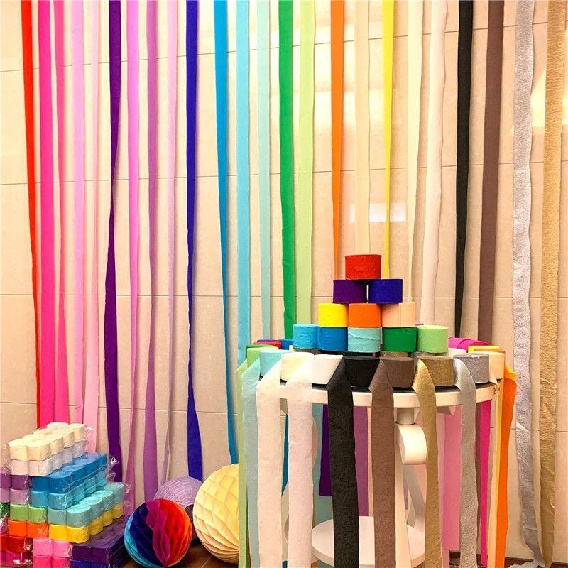 Crepe Paper 82ft Party Streamers Roll Birthday Wedding Hanging Diy Decor Craft