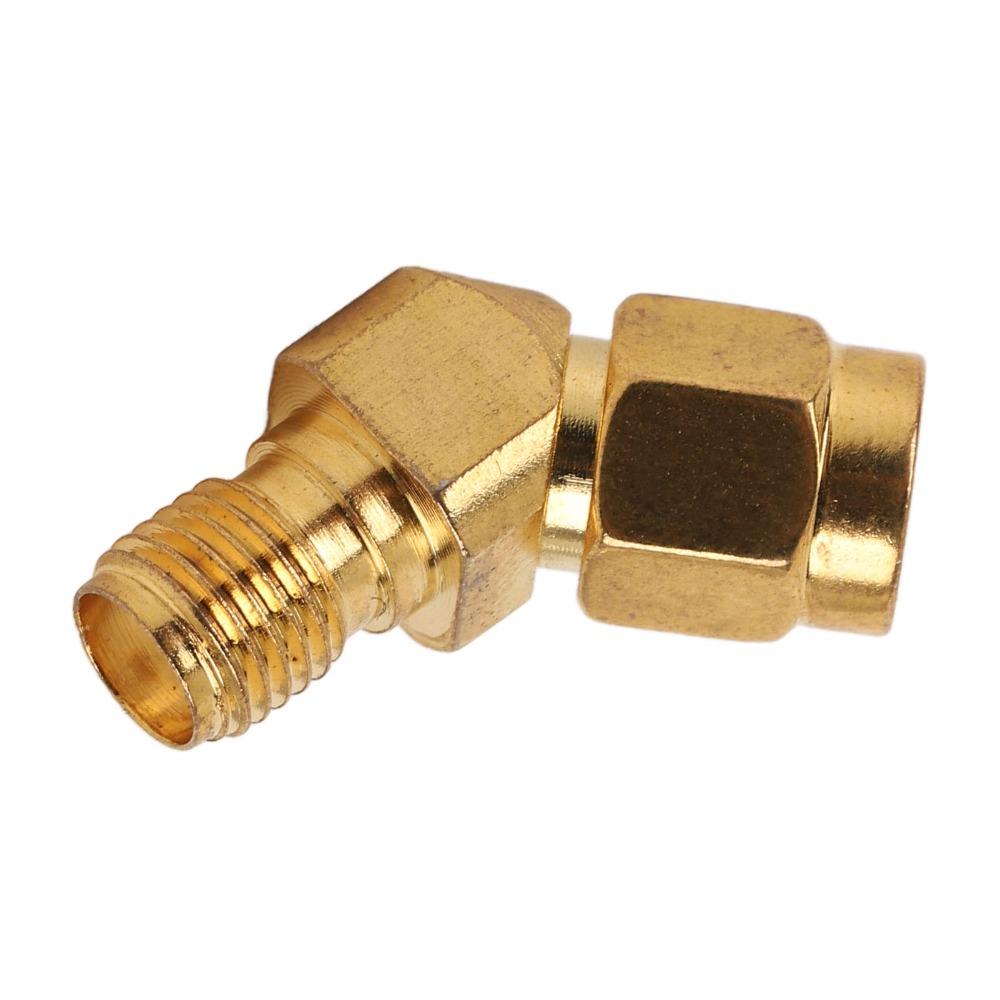 45 Degree Angle SMA Connector Gold Stable Connection Male to Female Connector Antenna Adapter Connector Coaxial Cables