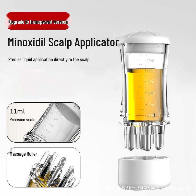 Mino 15ml Large Capacity Scalp Applicator: Portable Hair Strengthening Essential Oil Roller & Massage Comb