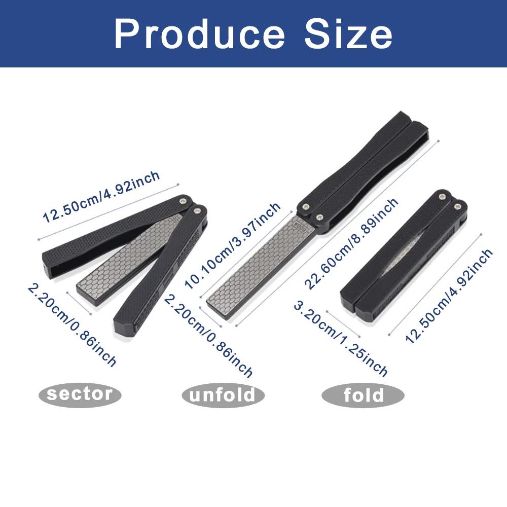 Diamond Knife Sharpening Stone Kitchen Tool Professional Grindstone Knife Fast Sharpener Double Sided Folded Pocket Sharpener
