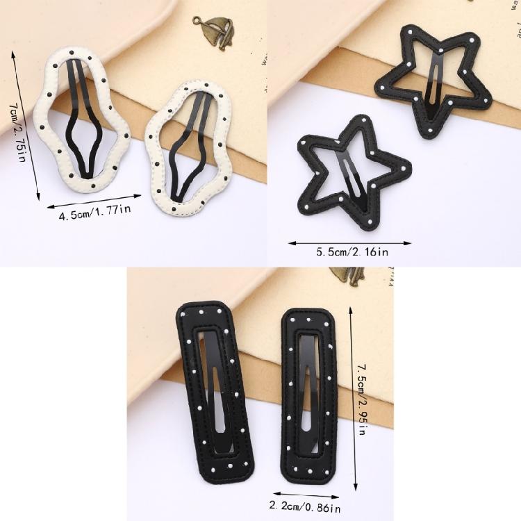 2000s Hair Clip Five-pointed Star Snap Clip Hairpin Teens Girl Hairstyling Tool