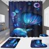 4-Piece Shower Curtain Set with HD Digital Printing | Waterproof, Drill-Free, Ideal for Home/Hotel Bathroom Partition