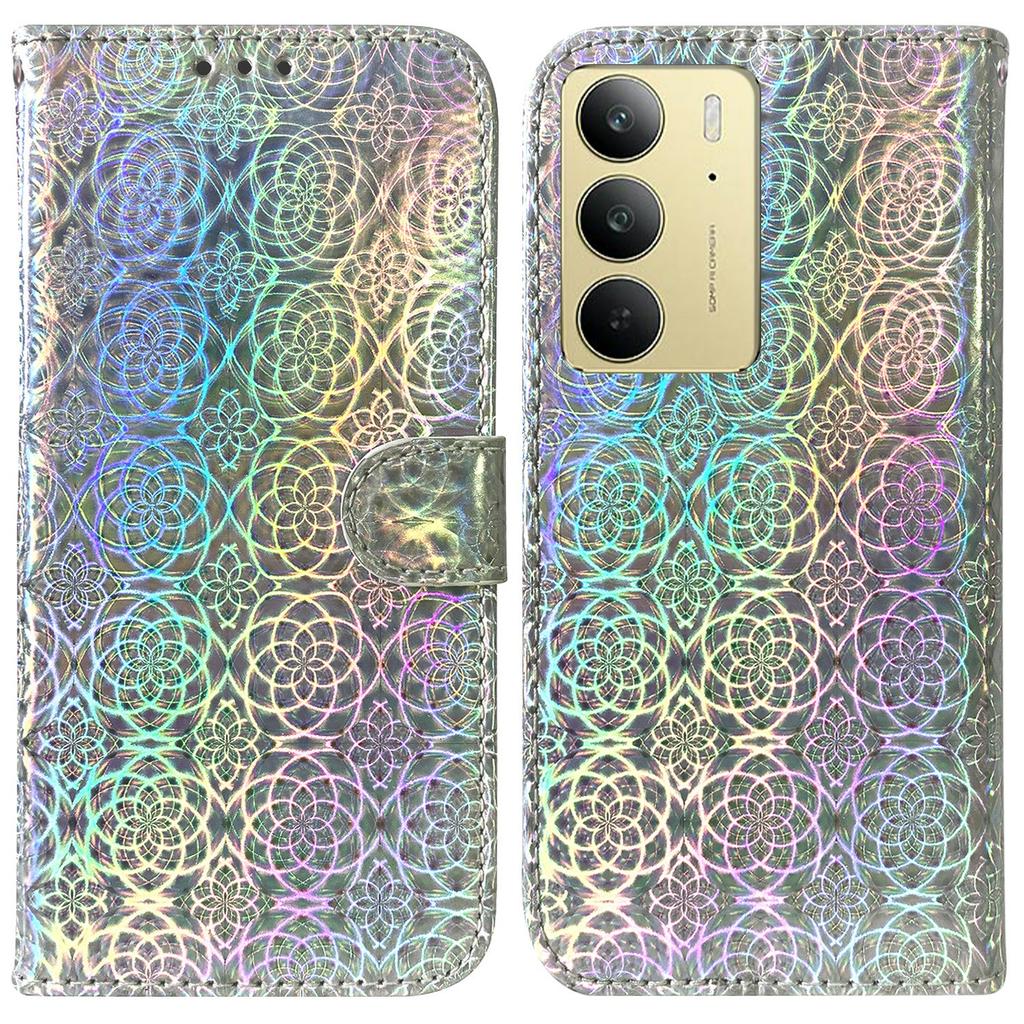 For Realme C75 4G Stand Case Dazzling Flower Leather Phone Cover