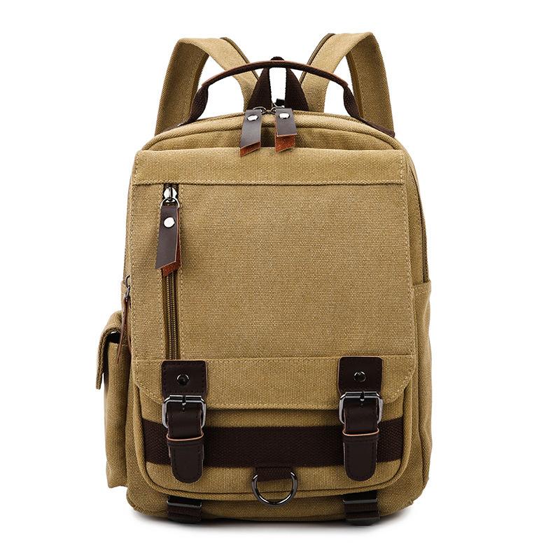 Retro Canvas Casual Plus Large Backpack Student Computer Backpack Business Zipper Strap Travel Cycling Bag