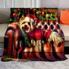 Weihnachtliches Gemütliches Festliches Design Muster Decke Flanell Material Weich Warm für Alle Jahreszeiten Zuhause Outdoor Camping Picknicks Wohnmobil