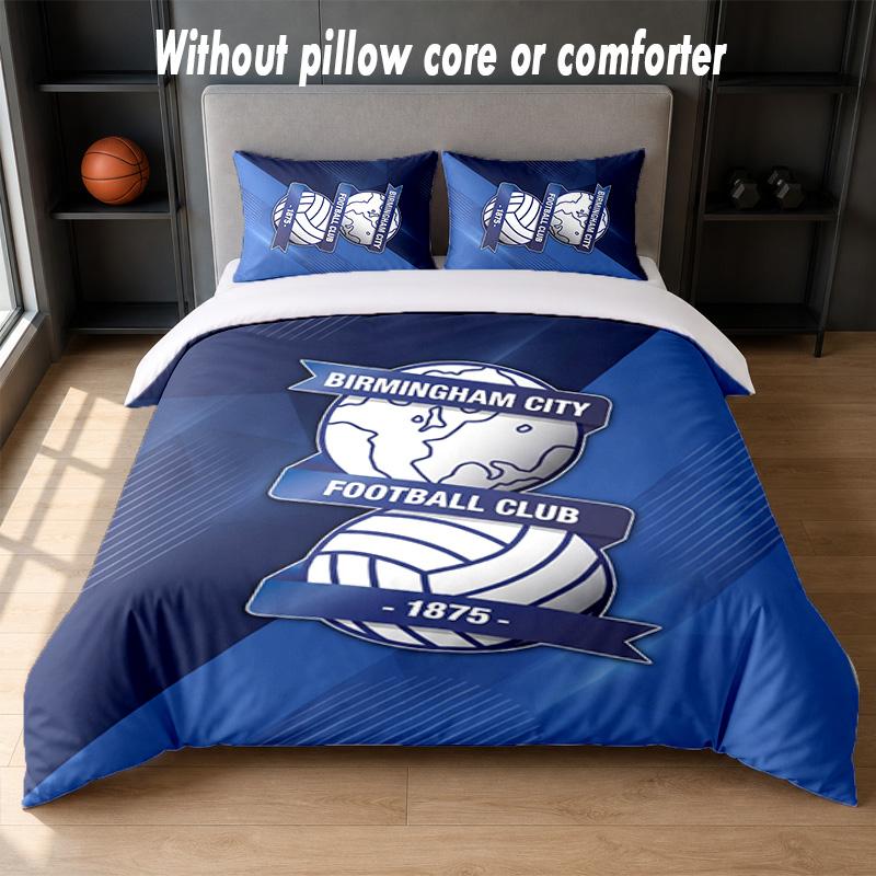 Birmingham City Design Bed Bedding Set 1 Duvet Cover + 2 Pillowcases Soft Breathable Household Bed Linens