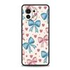 Pink Heart Bow Phone Case Cover for Xiaomi Mi 15 14 13 12 11 Ultra 14T 13T 12T 11T 10T Pro Lite 5G Shockproof Soft TPU Capas Bag