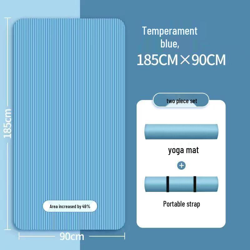 Thick Non-slip Yoga Mat for Home - Silent, Shock-absorbing, Soundproof, Ideal for Men & Women