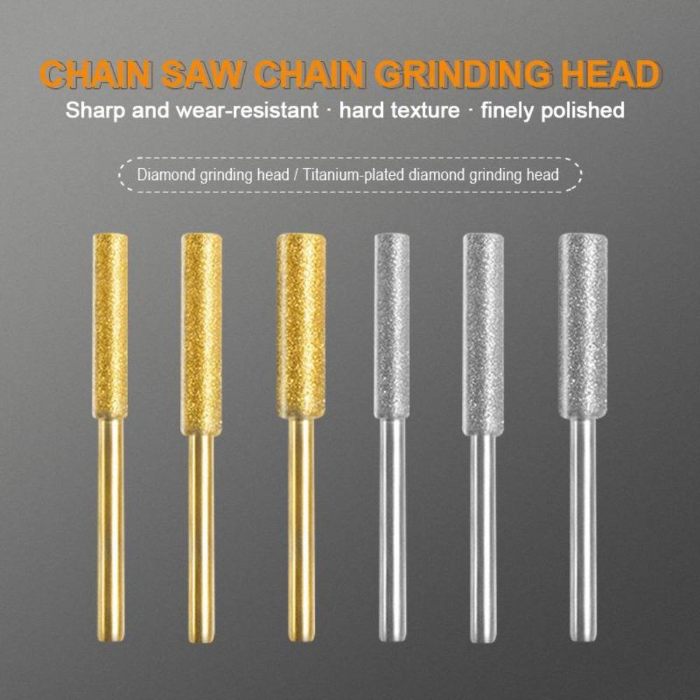 6 Teile/satz Diamant Beschichtet Zylindrischen Grat 4/4,8/5,5 Mm Kettensäge Mühle Stein Beständig Kettensäge Schleifen Carving schleifen Werkzeuge