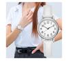 Analog Watch with Faux Leather Black Women's Strap,
