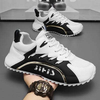 Zomerschoenen voor heren nieuwe ademende mesh schoenen heren trend veelzijdige zachtzool sportschoenen casual trendy schoenen