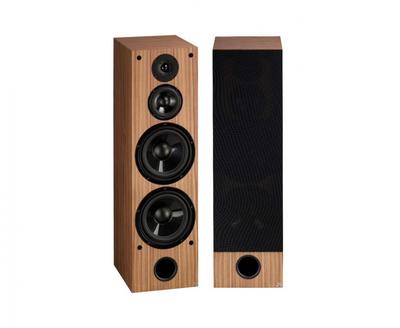Acoustique Quality WEGA 55 - Floorstanding Speaker, Three-way Speaker Set with 250W Power / WALNUT, Acoustique Quality