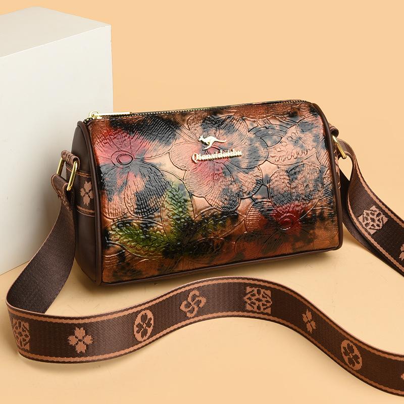 Chinese Style Tie-dye Bag Autumn Women's Versatile Multi Layer Mobile Phone Bag Large Capacity Single-shoulder Mother Bag Fashionable Crossbody Bag