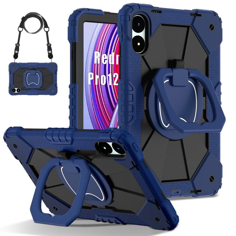 Redmi Pad Pro 12.1 Inch Protective Case With 360 Rotating Stand Full Coverage Shockproof Silicone Cover Tablet