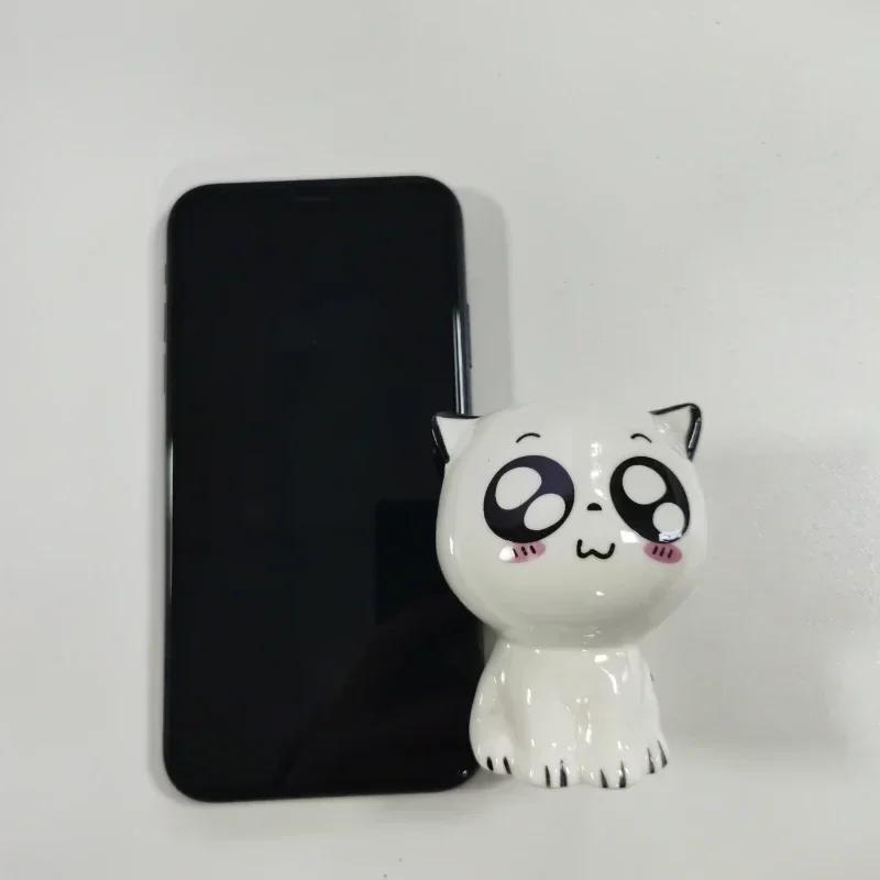 Keramik Blumentopf Mini Katze Cartoon Niedliche Topfpflanze Schreibtisch Katze Pflanztopf DIY Schreibtisch Dekorieren Wissenschaftliche Bildung Schulgeschenke