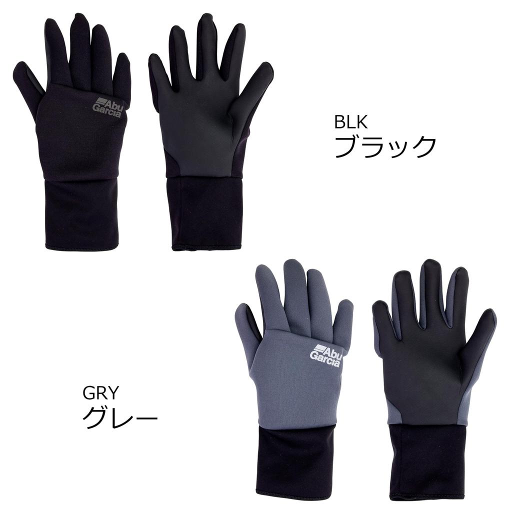 Abu Garcia Long Cuff Full Finger NP Gloves GRY M Size Cold Protection Neoprene