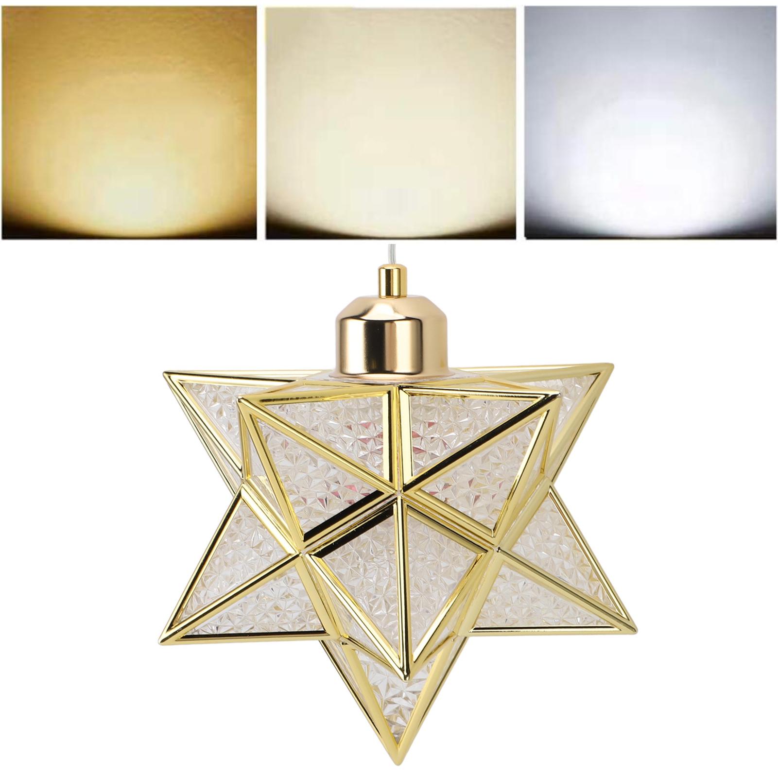 

Pendant Light 3 Color Temp LED E26 Bulb Decorative Clear Lampshade Ceiling Hanging Lamp for Living Room Bedroom Hallway