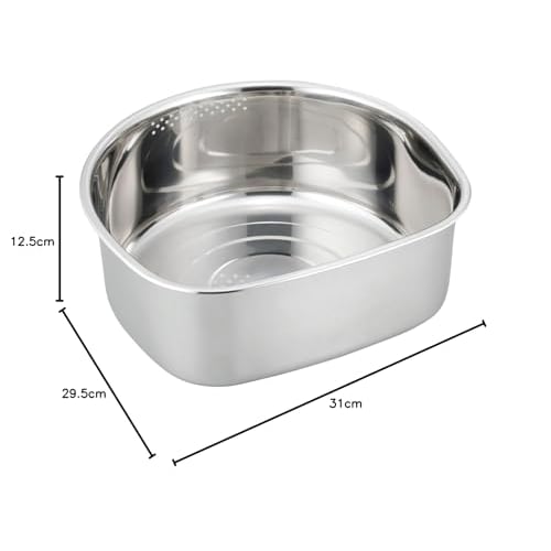 Wahei Freiz D-Shaped Washtub with Rubber Feet, Water Wash, Soaking Wash, SUI Gut SUI-6049