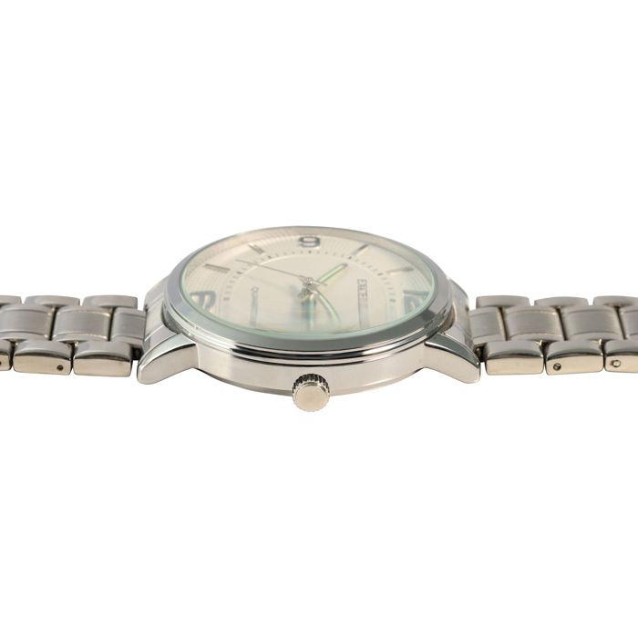 Montre - EXCELLANC - SL28 - Boîtier 41 mm - Bracelet métal argenté 20 mm - Date &amp; aiguilles luminescentes