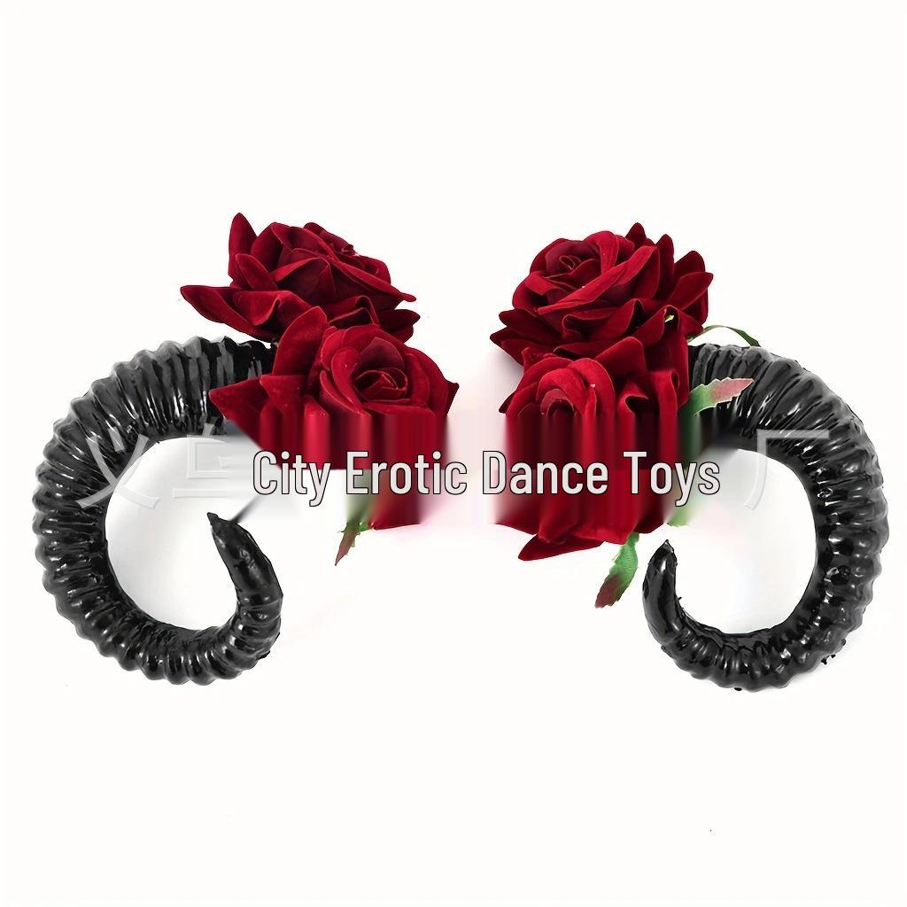 Chuunibyou Gothic Lolita Sheep Horn Hairpin - Soft Girl Headdress for Comic Con & Halloween
