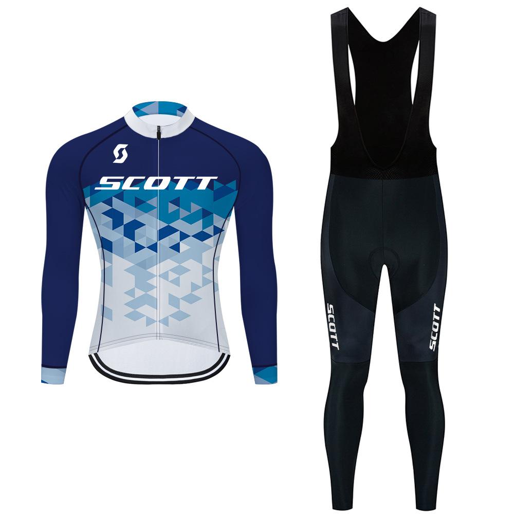 2026 Autumn Breathable Cycling Suit Autumn and Winter Cycling Suit Long Sleeve Strap Suit Mountain Road Bike