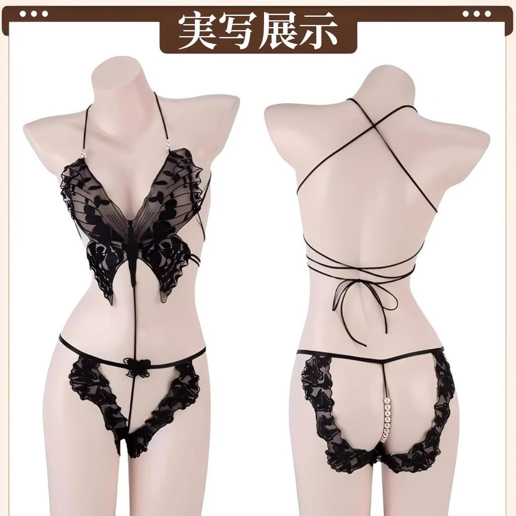 Erotic lace Japanese thin sexy anniversary one size fits exposing the showing the opening the making the chest look no need to take it transparent