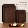Imitation Wood Grain Rectangular Tea Tray for Water Cups and Dessert Plates
