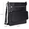 URBAN FOREST Troy Black Messenger Bag for Men