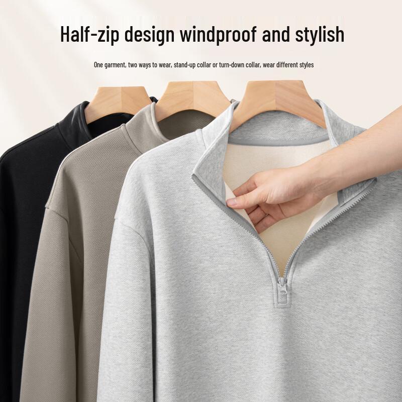 JEEP SPIRIT Herren Fleecegefüttertes Freizeit-Sweatshirt