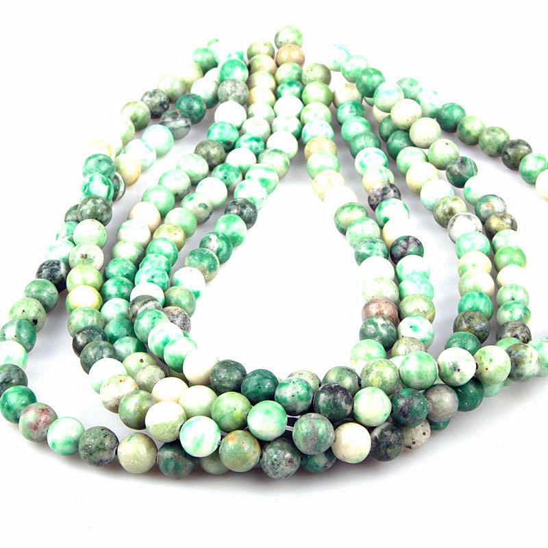 Natural Qinghai Jade Round Beads for DIY Jewelry Making - Handmade Semi-finished Accessories