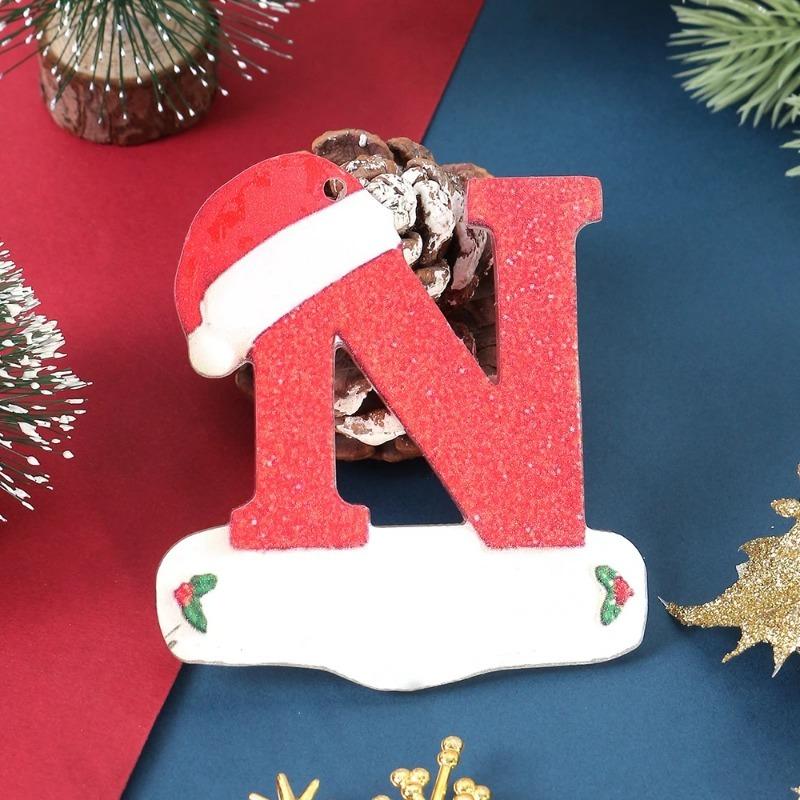 1Pcs 26 Christmas Letter Decor Xmas Tree Decoration 3D Hanging Pendant Party Home Room Ornament Navidad New Year 2026 Gifts
