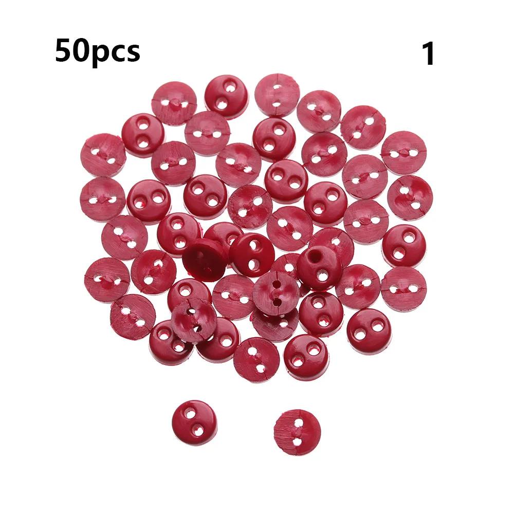 50Pcs 4mm Mini Round Buttons Handmade Doll Clothes Decoration Buckles Candy Color Buttons DIY Doll Clothes Sewing Accessories