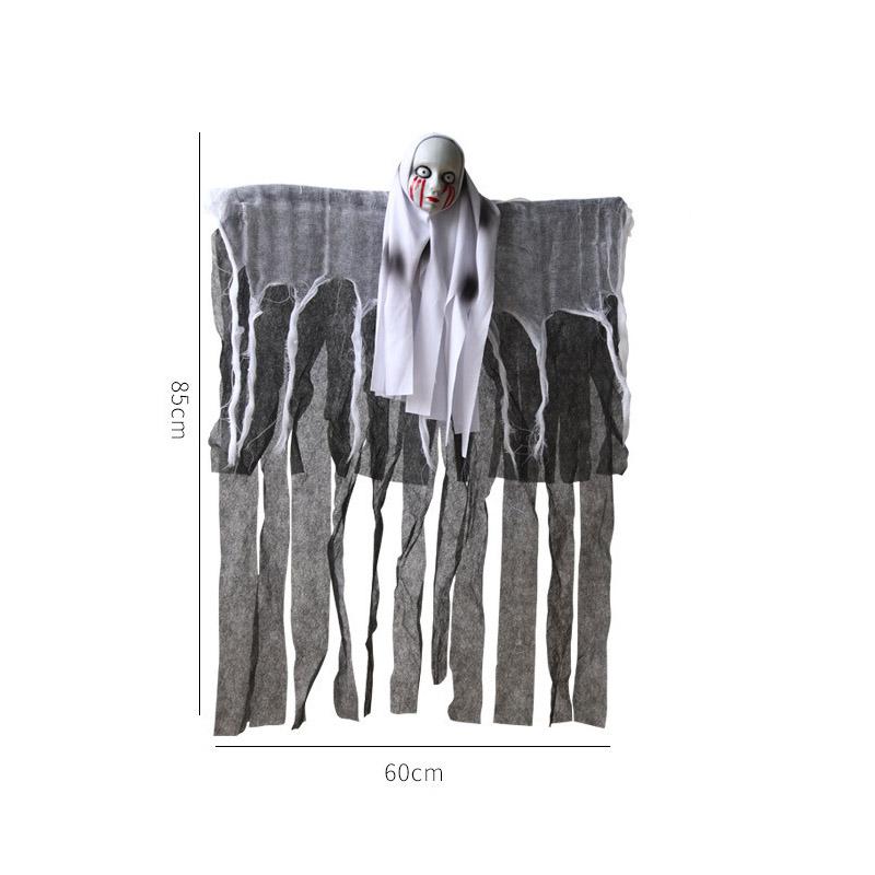 Glowing Skeleton Ghost Hanging Pendant Spooky Halloween Decoration for Porch, Haunted House and Terror Party Scary Props