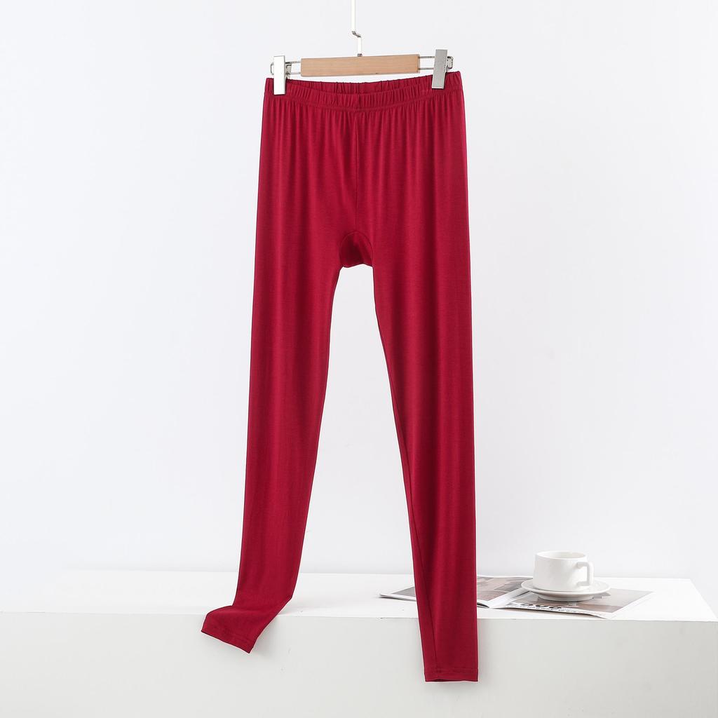 Damen Plus Size Schlankmachende High-Waist Modal Leggings - Dünne Neun-Punkt-Hose für Frühling und Herbst