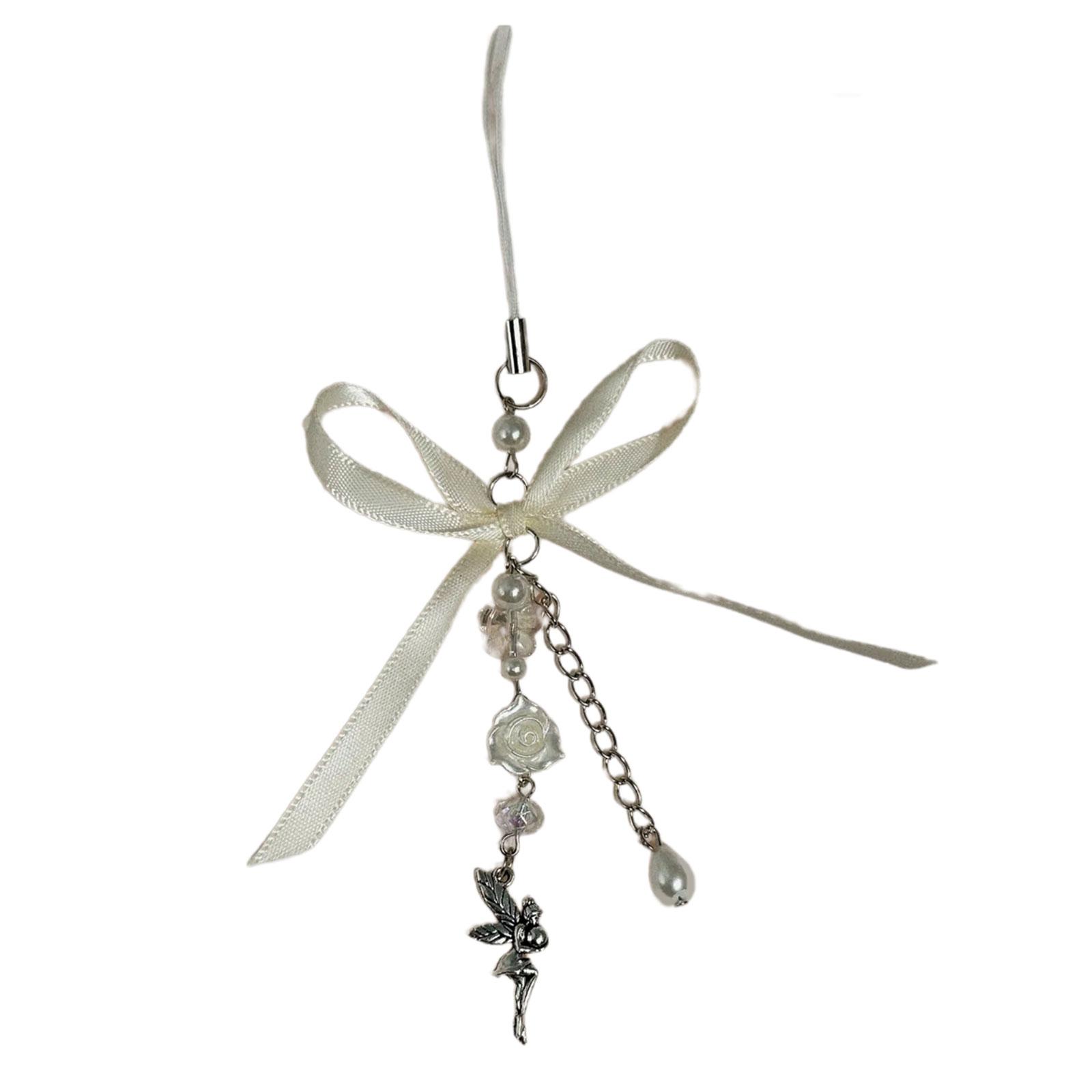 

Ручная работа Роза Цветок Цепочка для телефона Подвеска Ангел Брелок Сладкий Крутой Бантик Ремешок для телефона Акриловый Брелок Украшение для сумки A