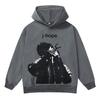“J-Hope” Grafische Print Hoodie — Vintage Gewassen Pullover, Oversized Unisex Streetwear Sweatshirt voor Mannen Vrouwen (Herfst/Winter Collectie)