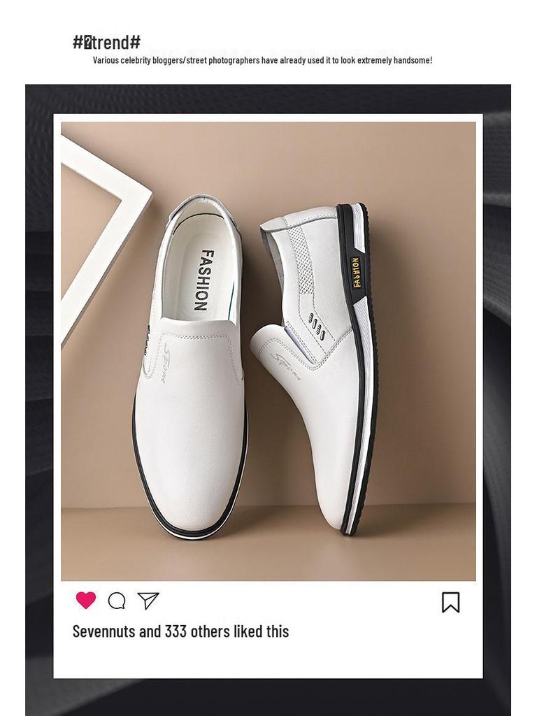 2023 Summer Men's Breathable Leather Casual Shoes - Outdoor Style