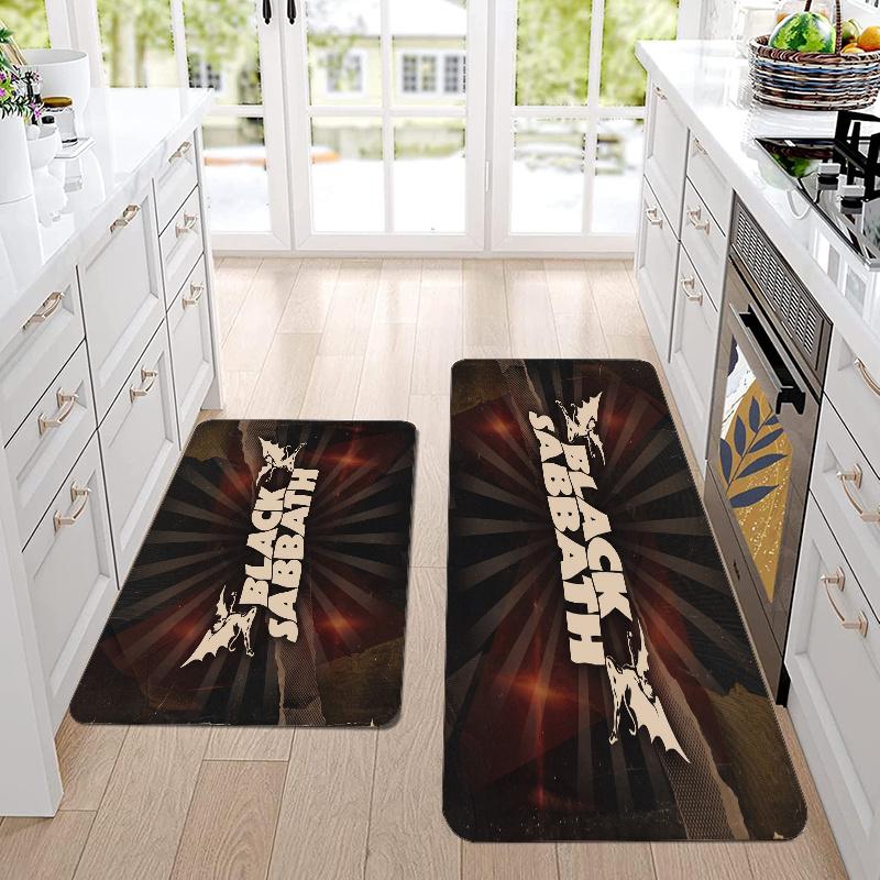 Black Sabbath Flanell Teppich Weiche Küchenbodenmatte Rutschfester Teppich Raumdekoration