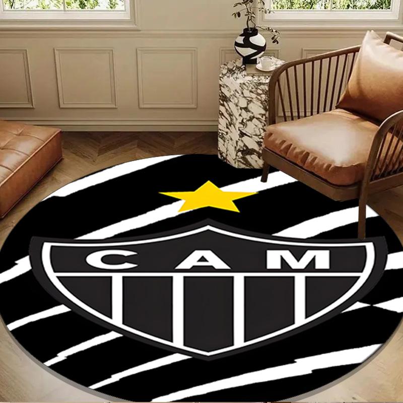 1PC Rug Love For Atlético  Round Mat Home Decor, Chair Rug For livingroom,Bedroom, Doormat Home Decor Birthday Gift Christmas Gifts