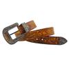 New Rhinestone Carved Retro Individual Men's Belt Ethnic Style Fashionable Women's Top Cowhide Decorative Belt