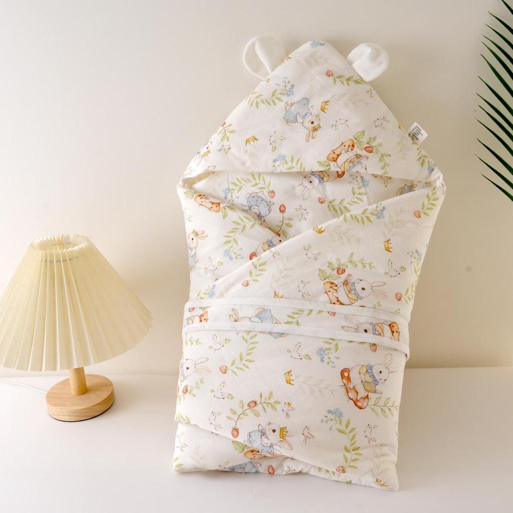 Newborn Pure Cotton Baby Swaddle - Lightweight for Spring/Summer, Delivery Room Wrap