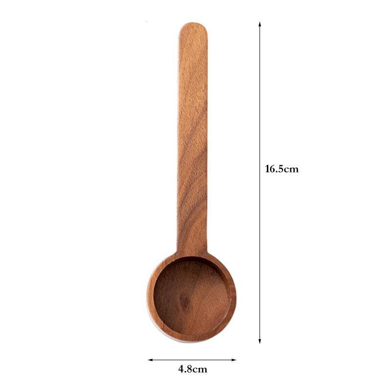 Coffee Measuring Scoop Walnut Wooden Coffee Spoon Kitchen Measuring Tablespoon Sugar Spice Powder Spoon Coffee Accessories Tools