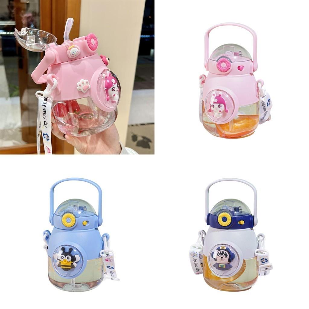 Large Capacity Children's Water Bottle With Straw Ideal For School And Outdoor Use