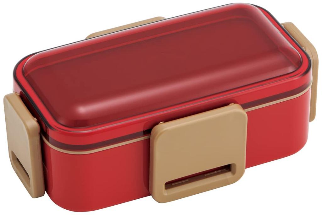 Skater Bento Cherry Soft Domed Two Made In Box, Red, 600ml, Antibacterial, Filling, Lid, Tiers, Women's, Japan, PFLW4AG-A
