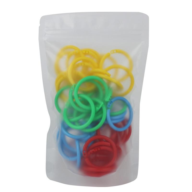 New 50 Pcs 15/20/28/40mm Plastic Ring Binder DIY Albums Circle Loose-leaf Book Hoops Opening Office Binding Supplies Photo Album