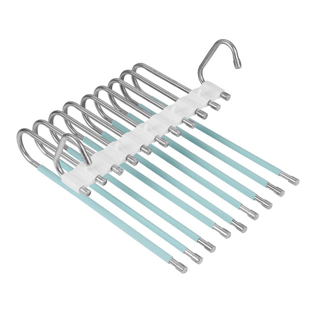 Multi Layer Folding Pants Hangers Slack Wardrobe Travel Hotel Hanging Rack 