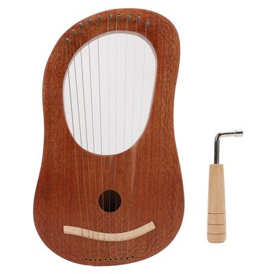 Lyre Harp Lyrical 10 Strings Portable Mini Size Harp with Tunning Wrench for Beginner
