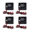 3010 DC Borstlös Fläkt 2-pin Terminal Lågt Ljud Mini DC Kylfläkt för 3D-Skrivare Extruder Hot End V6 V5 CPU 4st DC 24V