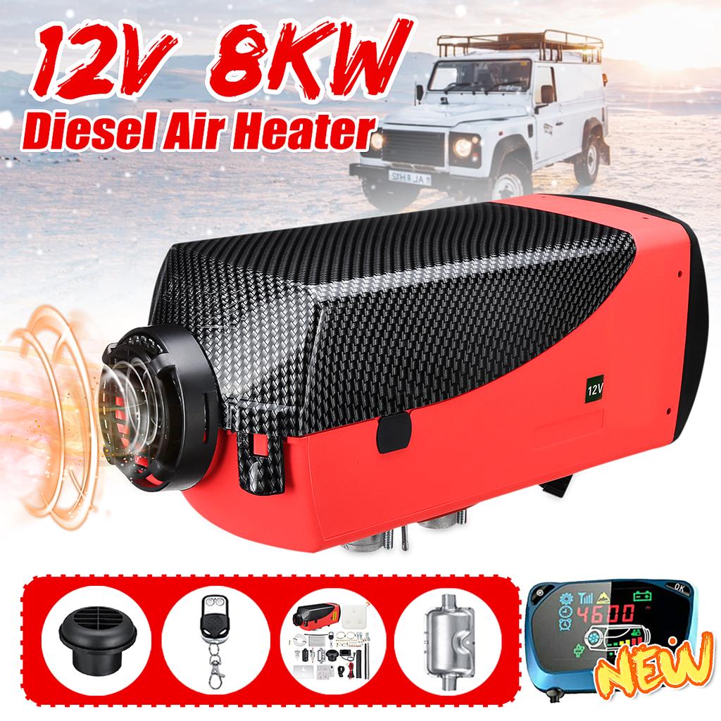 12V 8000W Air Diesel Heater LCD Remote Silencer For Motorhome Trucks Boats 12V 8000W Air Diesel Heater LCD Remote Silencer For Motorhome Trucks Boats